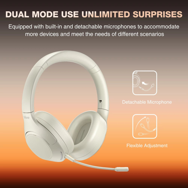 Купить  наушники Fifine X3 Wireless Headsets, White-6.jpg